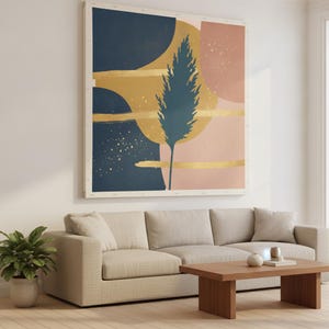 Pampas Grass druckbare Kunst | Digital Download, Boho Botanischer Druck, Golden Hour Kollektion Bild 1