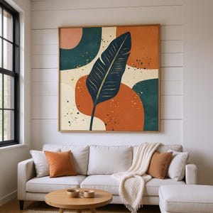 Bird of Paradise Poster Print | Abstract Boho Botanical Wall Art, Terracotta Bedroom Decor | Golden Hour Collection image 5