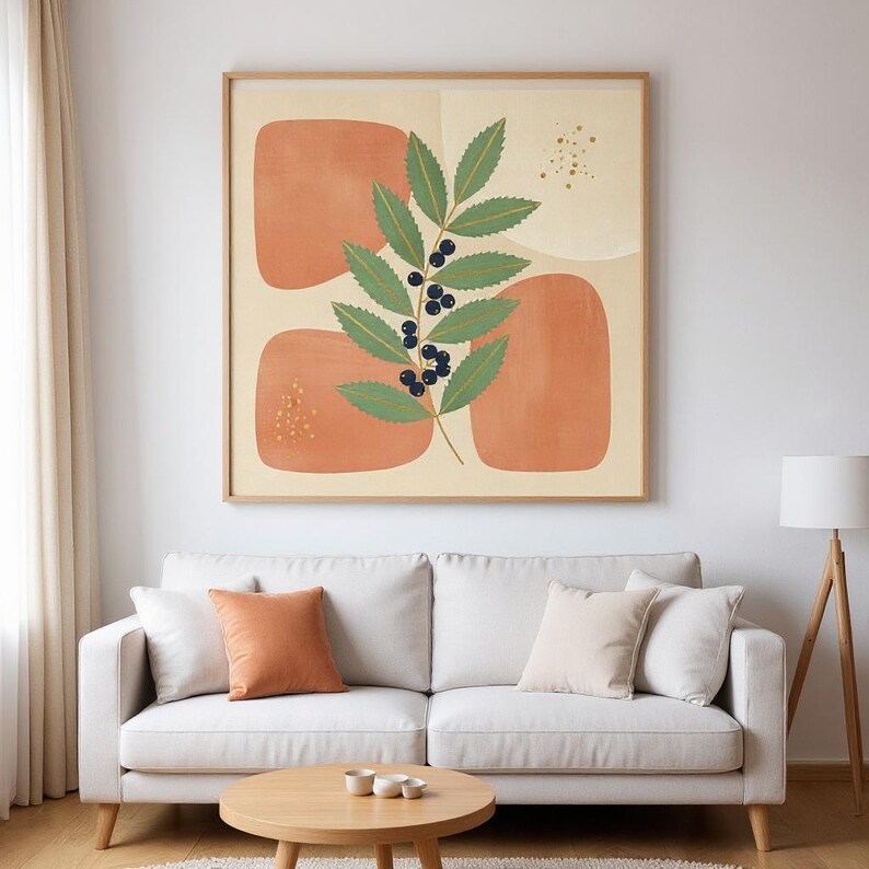 Oregon Grape Printable Wall Art | Oregon State Flower Digital Download, Boho Botanical Print image 4