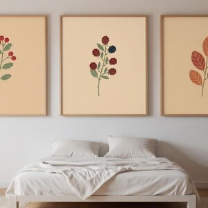 English Hedgerow Set of 3 | Printable Wall Art Bundle, Digital Download image 6