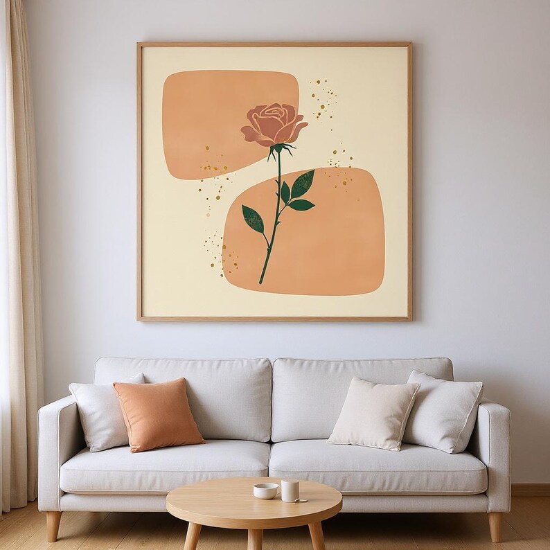 Georgia Cherokee Rose Printable Wall Art | Georgia State Flower Digital Download, Boho Botanical Print image 1