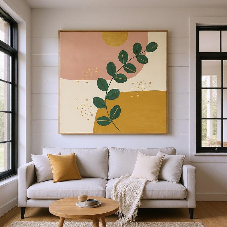 Eucalyptus Stem Printable Wall Art | Digital Download, Boho Botanical Print, Emerald Botanicals Collection image 5
