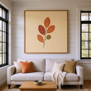 Beech Leaf Printable Wall Art | Digital Download, Boho Botanical Print, English Hedgerow Collection image 5