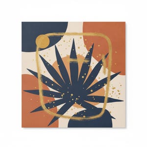 Desert Bloom Set of 3 Botanical Canvas Prints, Abstract Boho Wall Art Gallery Set for Living Room, 3 Piece Print Set image 2