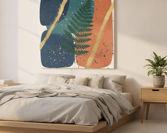 Fern Frond Printable Wall Art | Digital Download, Boho Botanical Print, Emerald Botanicals Collection