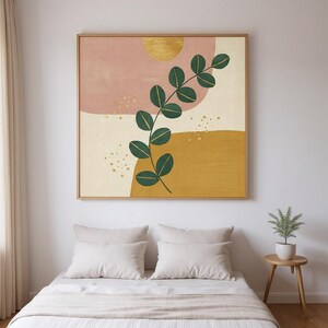 Eucalyptus Stem Printable Wall Art | Digital Download, Boho Botanical Print, Emerald Botanicals Collection image 3