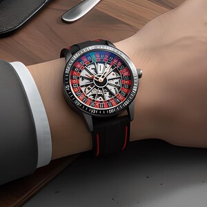 Reloj mecánico automático, esfera tipo ruleta para hombre, reloj de pulsera luminoso e impermeable, reloj de moda.