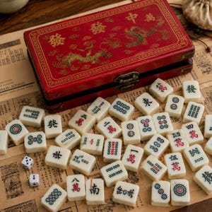 Antique Mahjong Set - Etsy