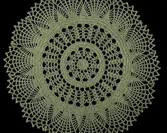 Modèle de napperon au crochet, napperon rond en dentelle, décoration de table vintage au crochet, modèle PDF de dentelle au crochet, décoration intérieure faite main