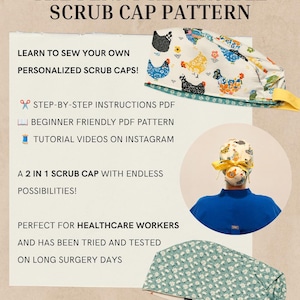 The Penny Reversible Scrub Cap Pattern: Beginner-Friendly (PDF Pattern)