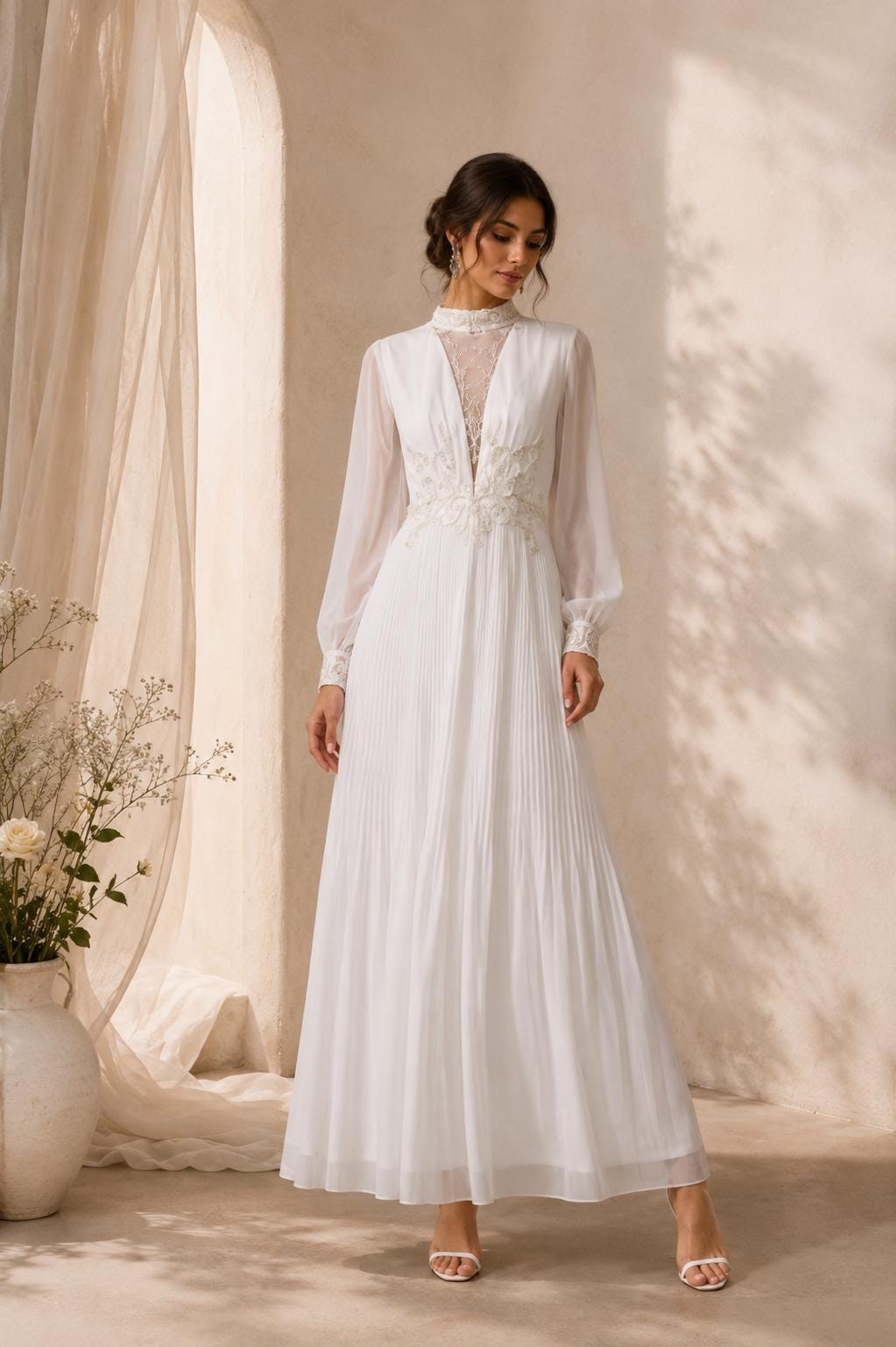 Long Sleeve Lace Wedding Dress