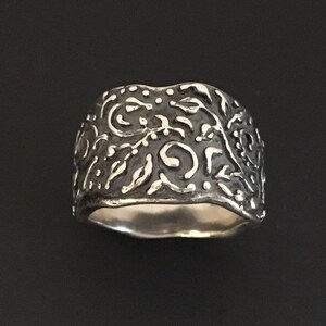 Wide Silver Band, handmade ring, sterling silver in USA