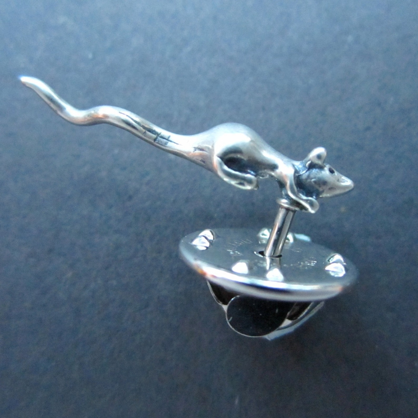 Mouse Pin Sterling Rat Tack Scatter Pin Handmade in USA - Etsy