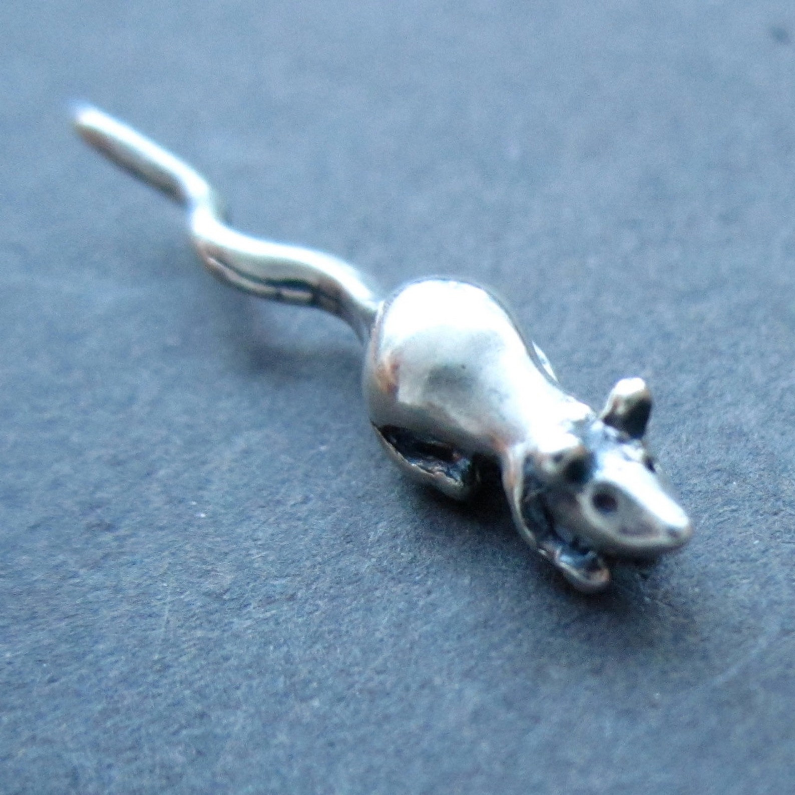 Mouse Pin Sterling Rat Tack Scatter Pin Handmade in USA Etsy