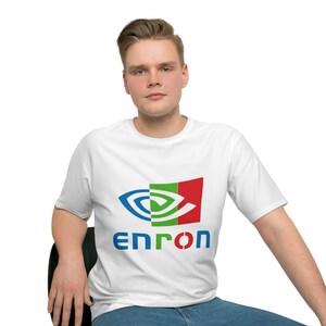 T-shirt med Enron-logotyp | T-shirt med grafisk design bild 7
