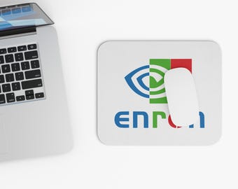 Enron logo mouse pad | Retro corporate logo desk mat