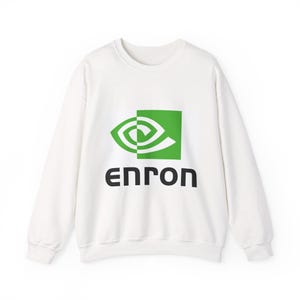 Nvidia Enron Anti-AI sweatshirt | Crewneck image 5