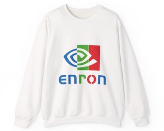Anti-AI Logo Funny Sweatshirt | Retro Corporate Logo Crewneck