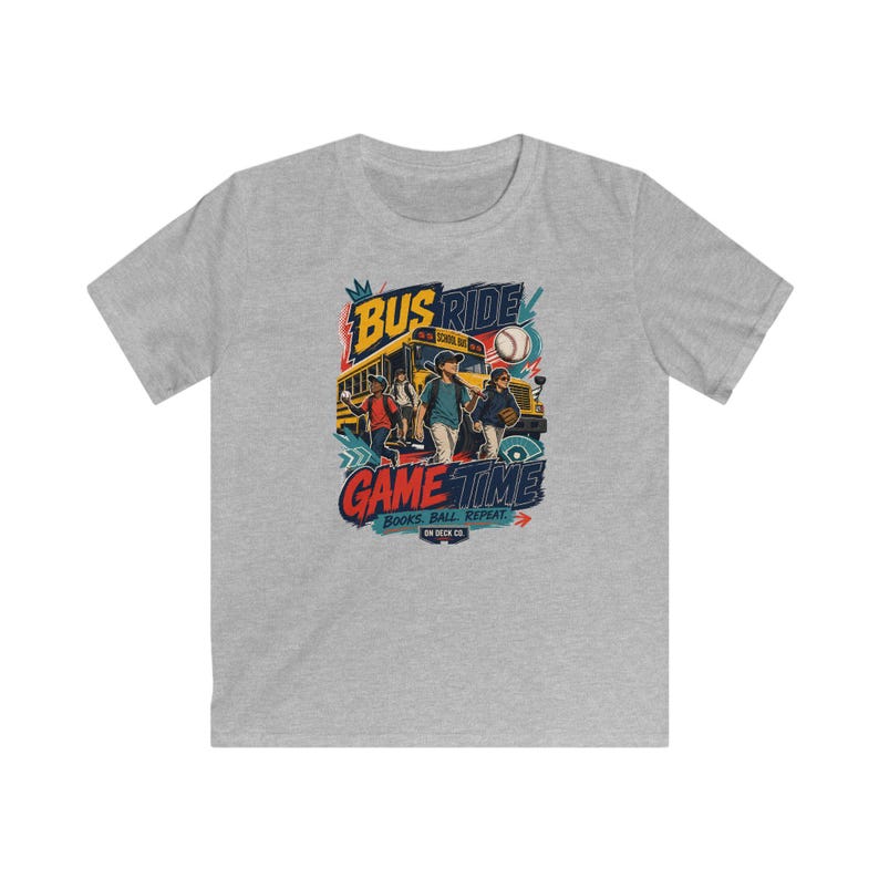 Camiseta de regreso a clases para jugadores de béisbol, camiseta infantil para ir al partido en autobús, regalo para estudiantes atletas (niños y niñas), temporada de béisbol juvenil de viaje. imagen 8