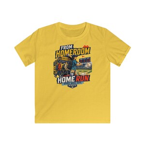 Baseball Player Back to School Shirt, Homeroom to Home Run Kids Tee, Student Athlete Gift for Boys Girls, Youth Travel Ball Season image 9