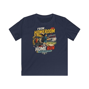 Baseball Player Back to School Shirt, Homeroom to Home Run Kids Tee, Student Athlete Gift for Boys Girls, Youth Travel Ball Season image 10