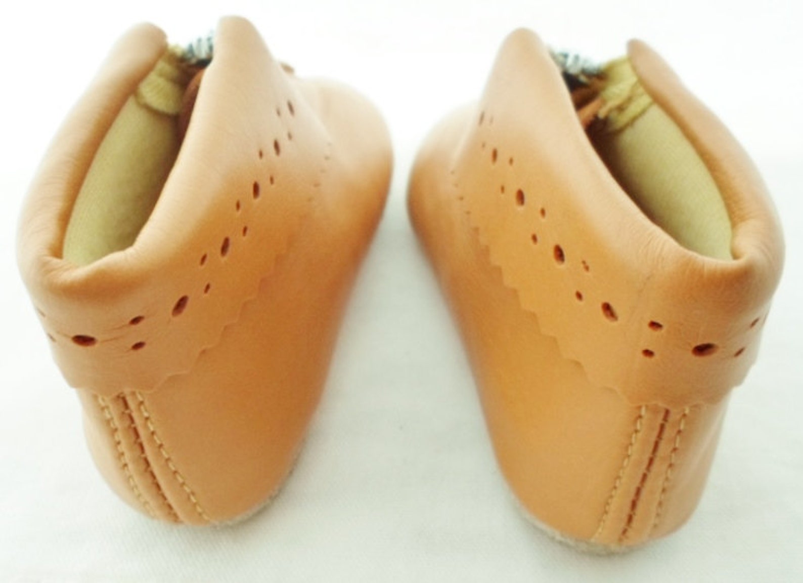 Vintage Leather Baby Shoes Moccasins Made in Hong Kong Size Etsy