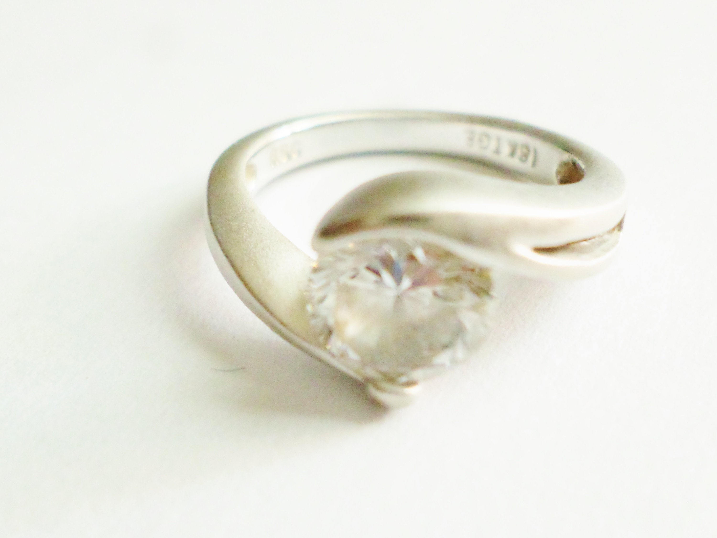 Vintage RSC 18K TGE Gold Electroplated Ring Size 5 Clear Etsy