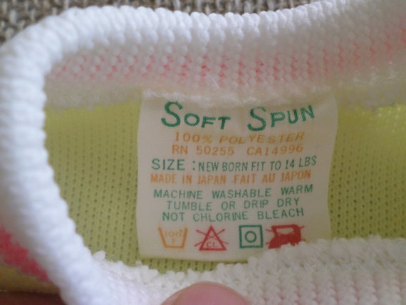 Vintage Soft Spun 2 Piece Knit Newborn Baby Outfi… - image 3