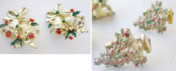 5 Vintage Christmas Brooches For Repair , 2 Pair … - image 4
