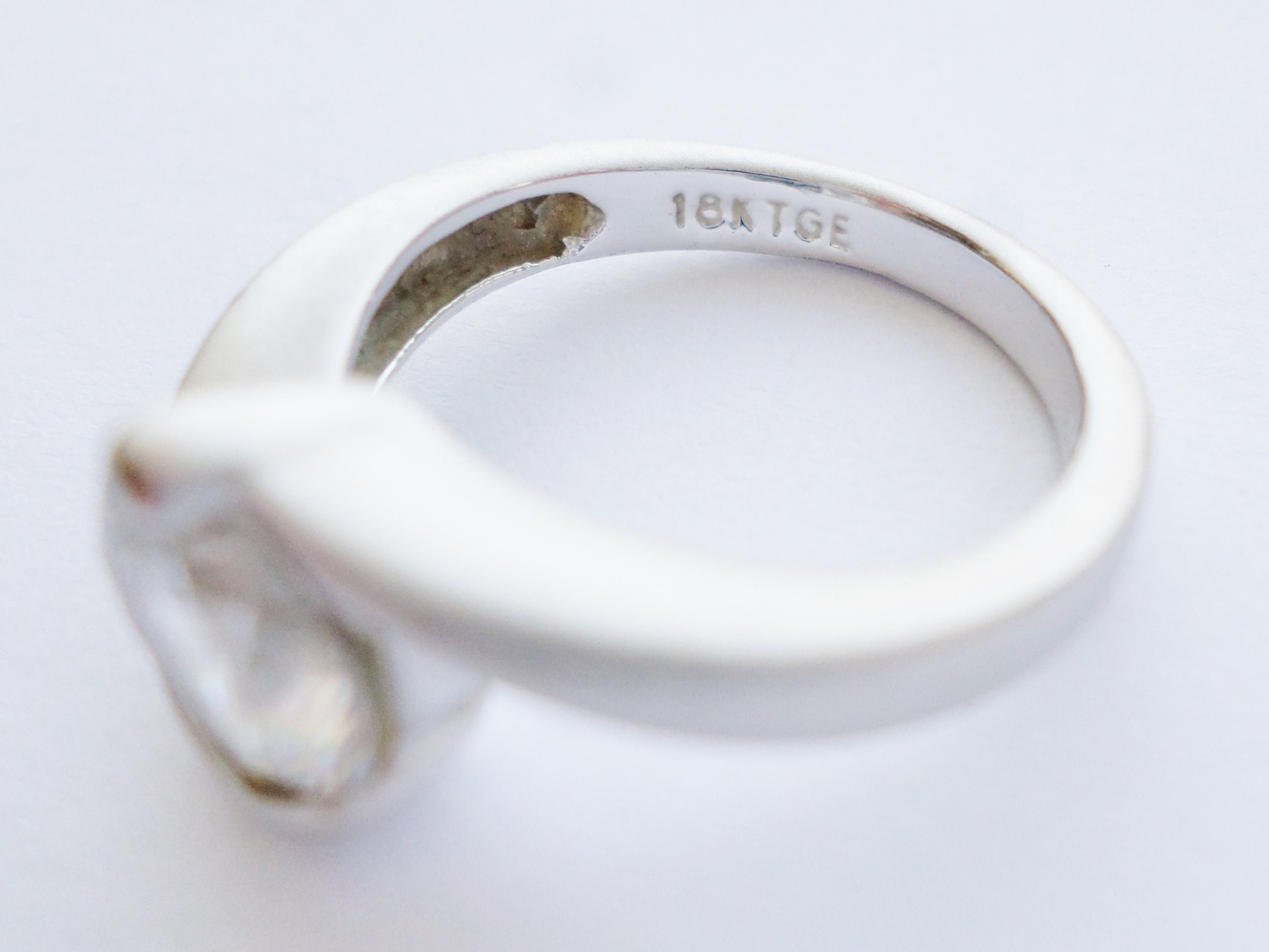 Vintage RSC 18K TGE Gold Electroplated Ring Size 5 Clear Etsy