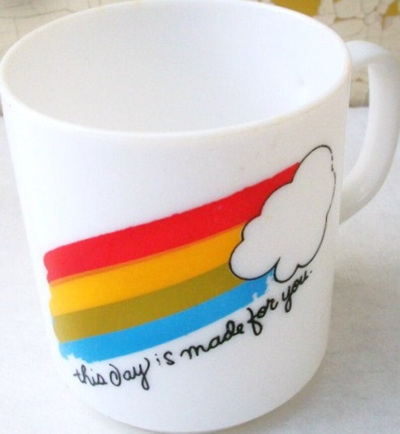 Vintage Rainbow Plastic Drinking Cup this Day is Made Etsy