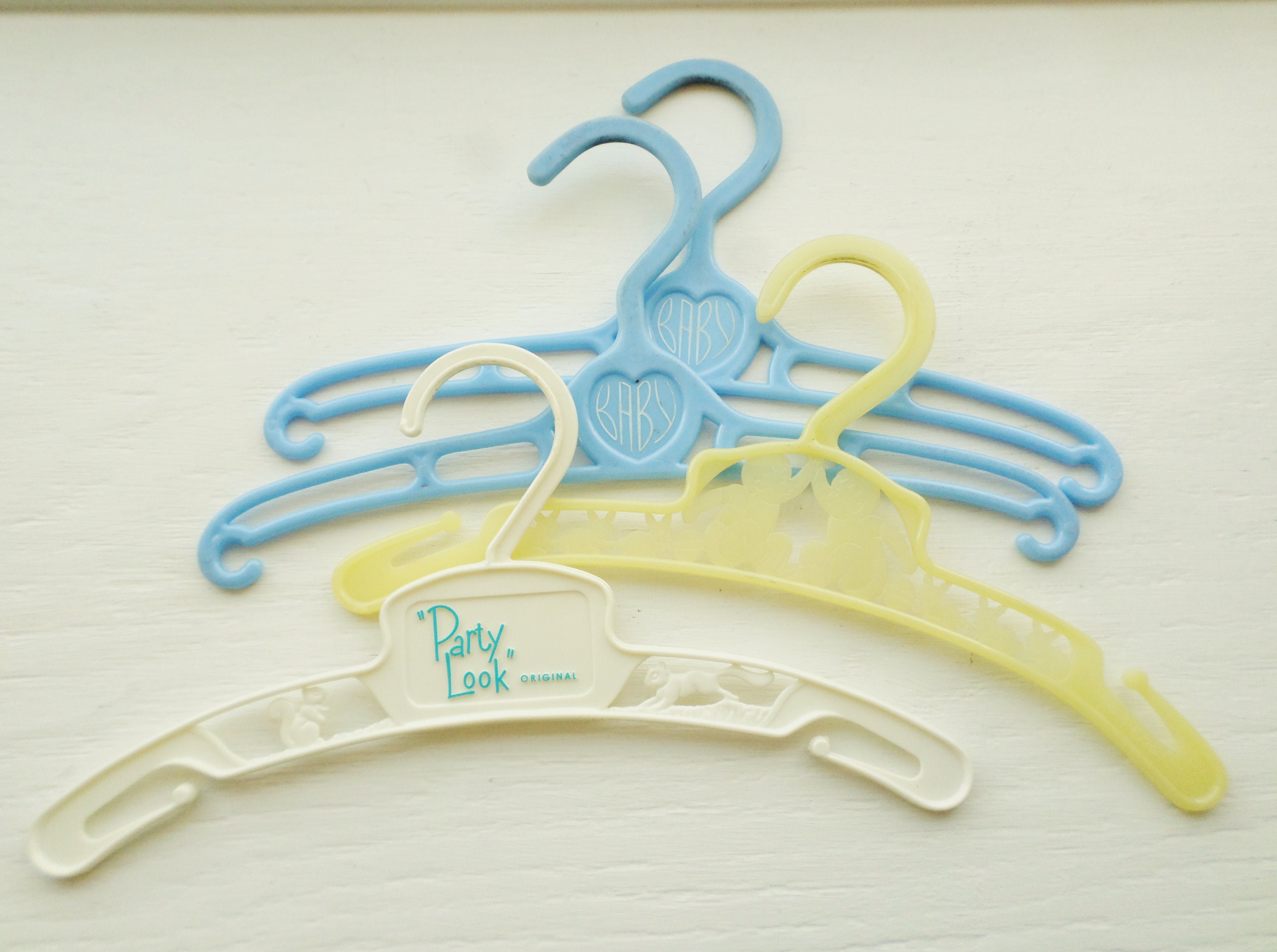 Vintage Plastic Baby Clothes Hangers Yellow Set of 4 Etsy Australia