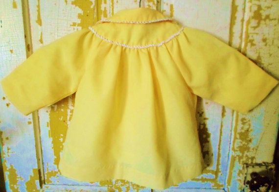 Vintage Little Girls Outerworks Yellow Light Coat… - image 3