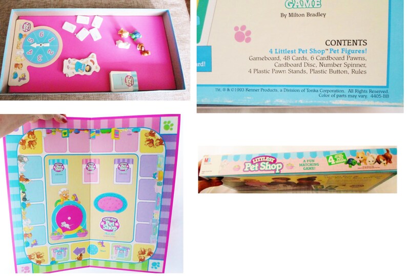Vintage Littlest Pet Shop Board Game 1993 Milton Bradley Etsy