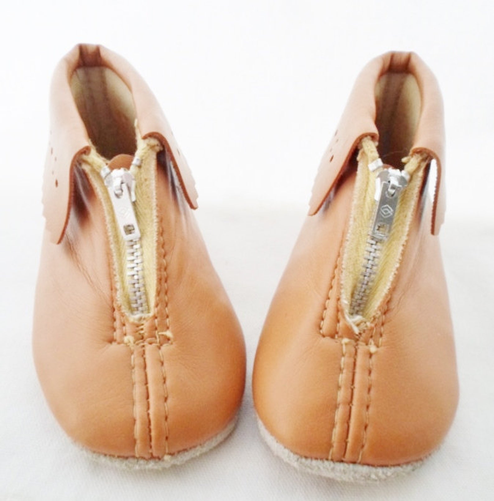 Vintage Leather Baby Shoes Moccasins Made in Hong Kong Size Etsy