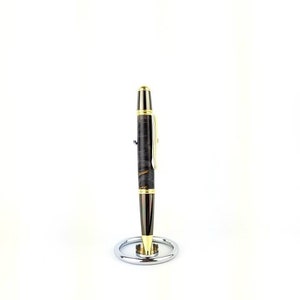 Hand-turned ebony maple burl wood Gatsby Grande twist pen image 1