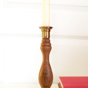 Hand-turned shedua wood candlestick image 2