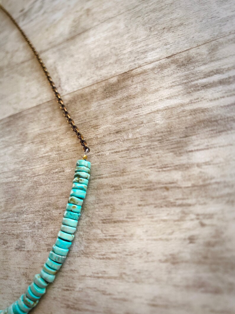 Turquoise Moon Charm Necklace