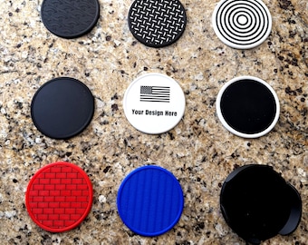 Custom 3D Printed Coasters with Holder | Textured Drinkware Set