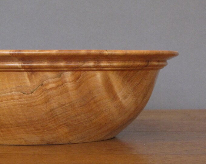 Maple Wood Salad Bowl Wood Turning Light Brown Fruit Bowl Etsy