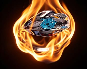Fan gift Jujutsu Kaisen Gojo Satoru Six Eyes Ring, Anime Cosplay Jewelry, Blue Zircon Eye Ring, Gift for Anime Fans,one size fits all.