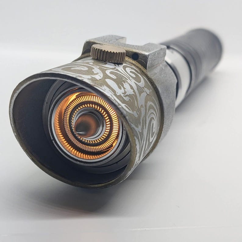 IL-83 Lightsaber Hilt: Old Republic Design, Acid Etched Shroud, Proffie V3 Soundboard image 8