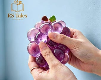 Squishy transparent en forme de grappe de raisin | Balle sensorielle souple anti-stress Fidget