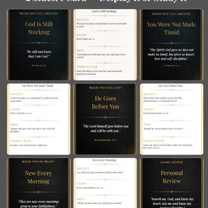 Scripture and Devotional Card Deck | 30 Bible Verse Cards | Christian Reflection Prompts | Anxiety & Hope