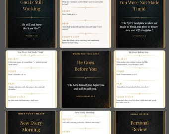 Scripture and Devotional Card Deck | 30 Bible Verse Cards | Christian Reflection Prompts | Anxiety & Hope