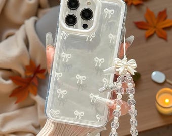 Clear Bowknot iPhone Case | Soft TPU Transparent Coquette Phone Cover
