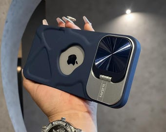 Magnetic MagSafe iPhone Case with Stand | Silicone Lens Protection Cover