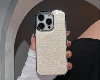 Glossy Crocodile iPhone Case | Shockproof Armor Cover