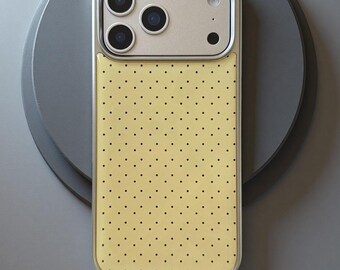 Korean Polka Dot iPhone Case | Electroplated Silver Shockproof Cover