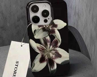 Lily Orchid Floral iPhone Case | Soft Shockproof Flower Phone Cover